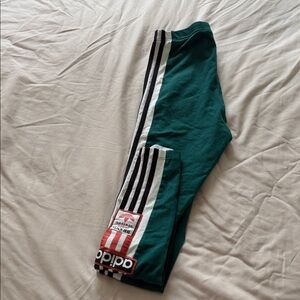 Adidas Kids Teal Joggers with Stripes
